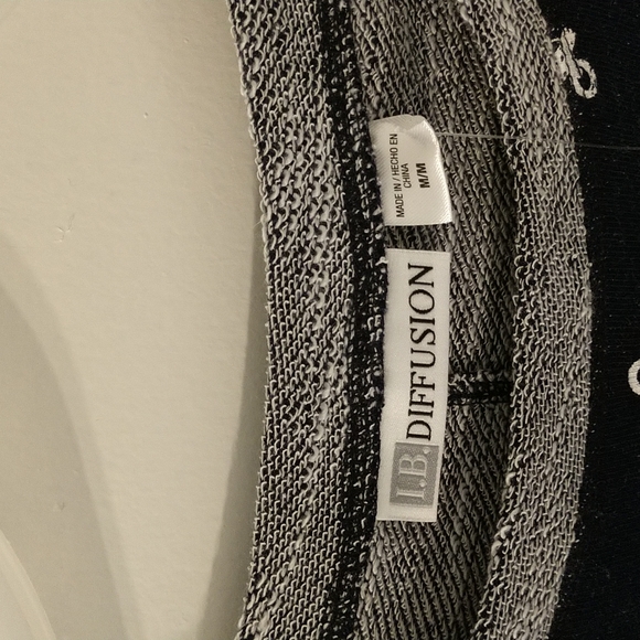 I.B. Diffusion Navy Blue Nautical Anchor 3/4 Sleeve French Terry Top Shirt Sz M - Picture 2 of 7